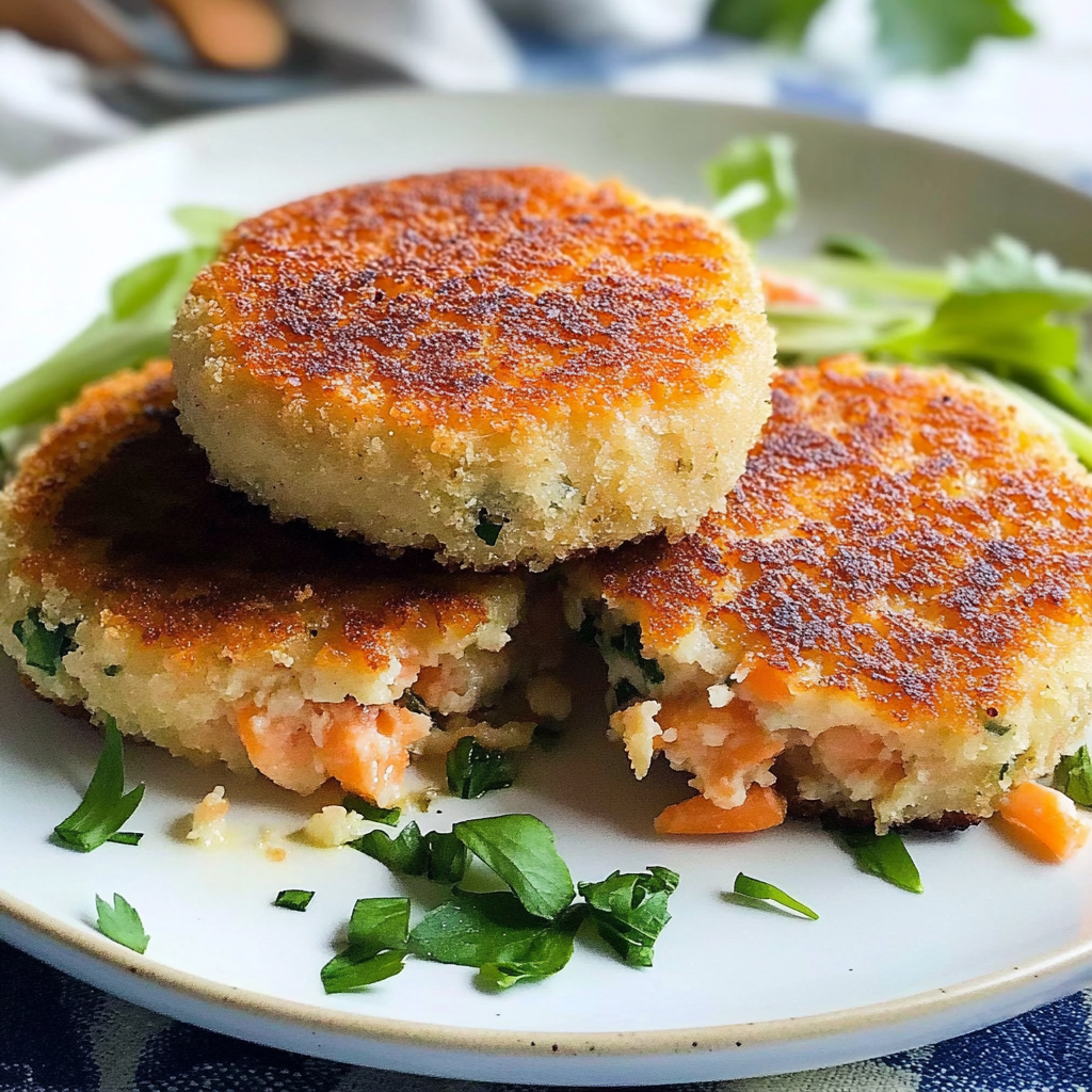 Recipe preparation for Salmon Cakes with Canned Salmon Recipe