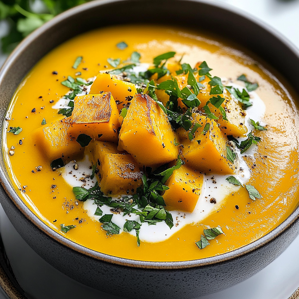 Recipe preparation for Vegan Sweet Potato Soup