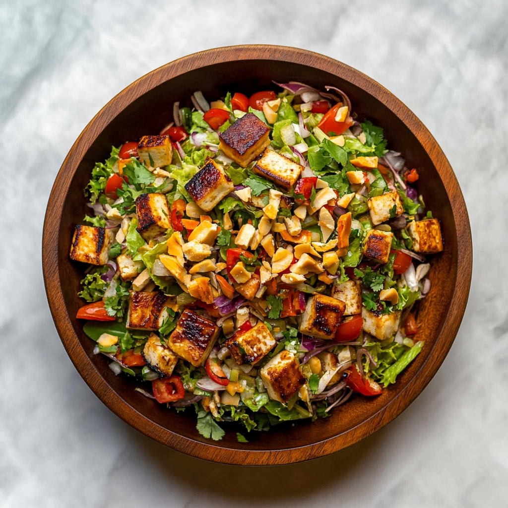 Recipe preparation for Thai Tofu Salad