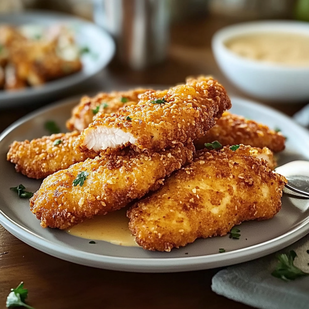 Recipe preparation for Crispy Crack Chicken Tenders