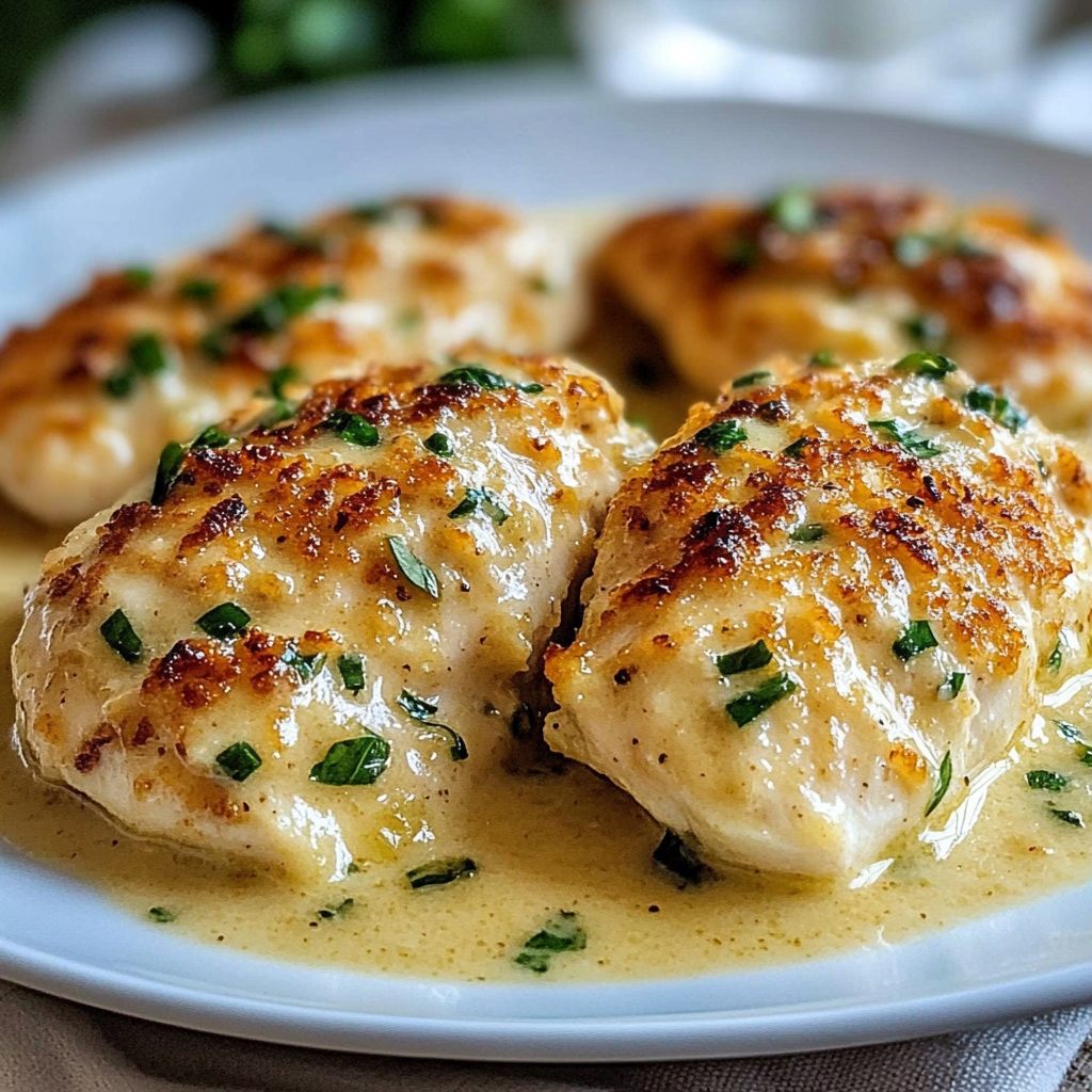 Recipe preparation for Creamy Garlic Parmesan Chicken
