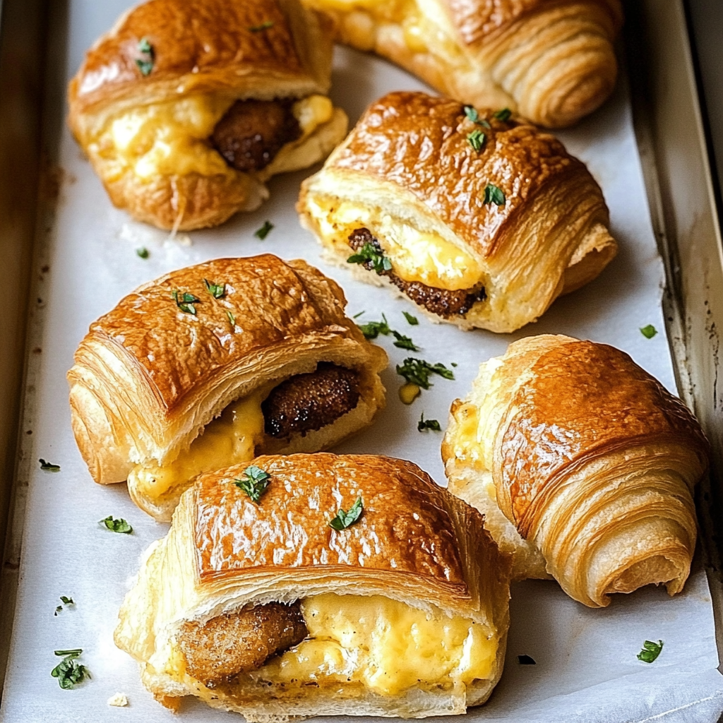 Recipe preparation for Croissant Sandwiches with Sweet Maple Sauce