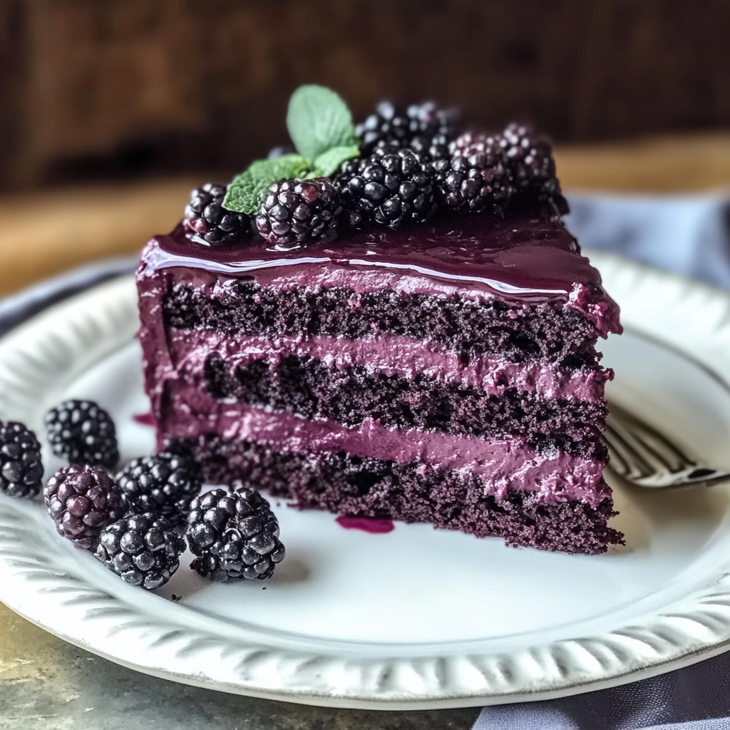 Recipe preparation for Bourbon Blackberry Cake