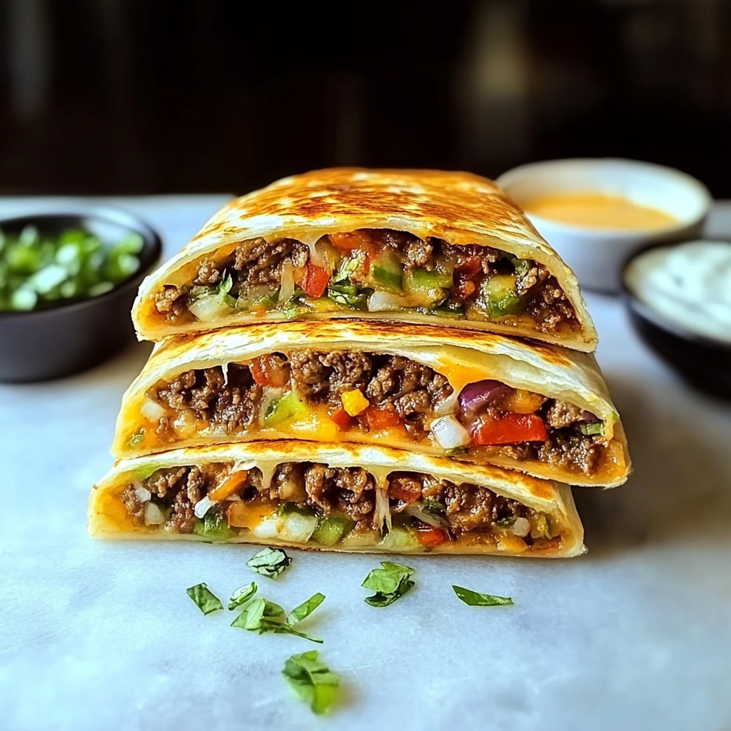 Recipe preparation for Homemade Crunchwrap Supreme
