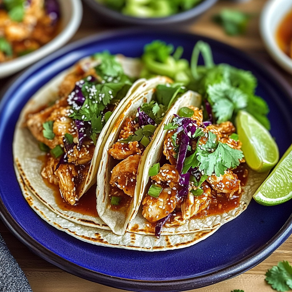 Recipe preparation for Korean Spicy Chicken Tacos