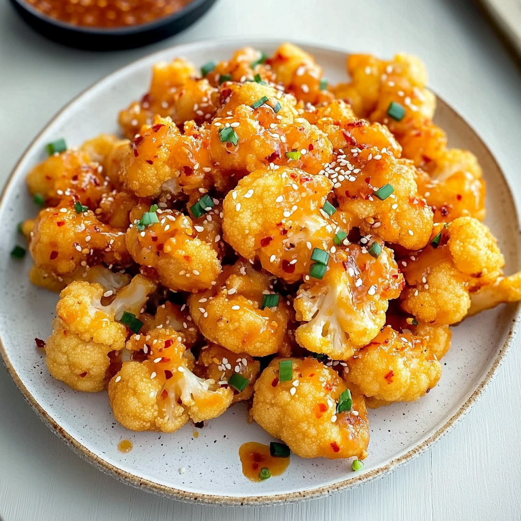 Recipe preparation for Bang Bang Cauliflower