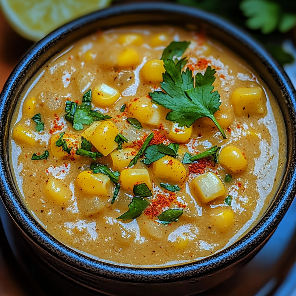 Recipe preparation for Creamy Jalapeño Corn Chowder