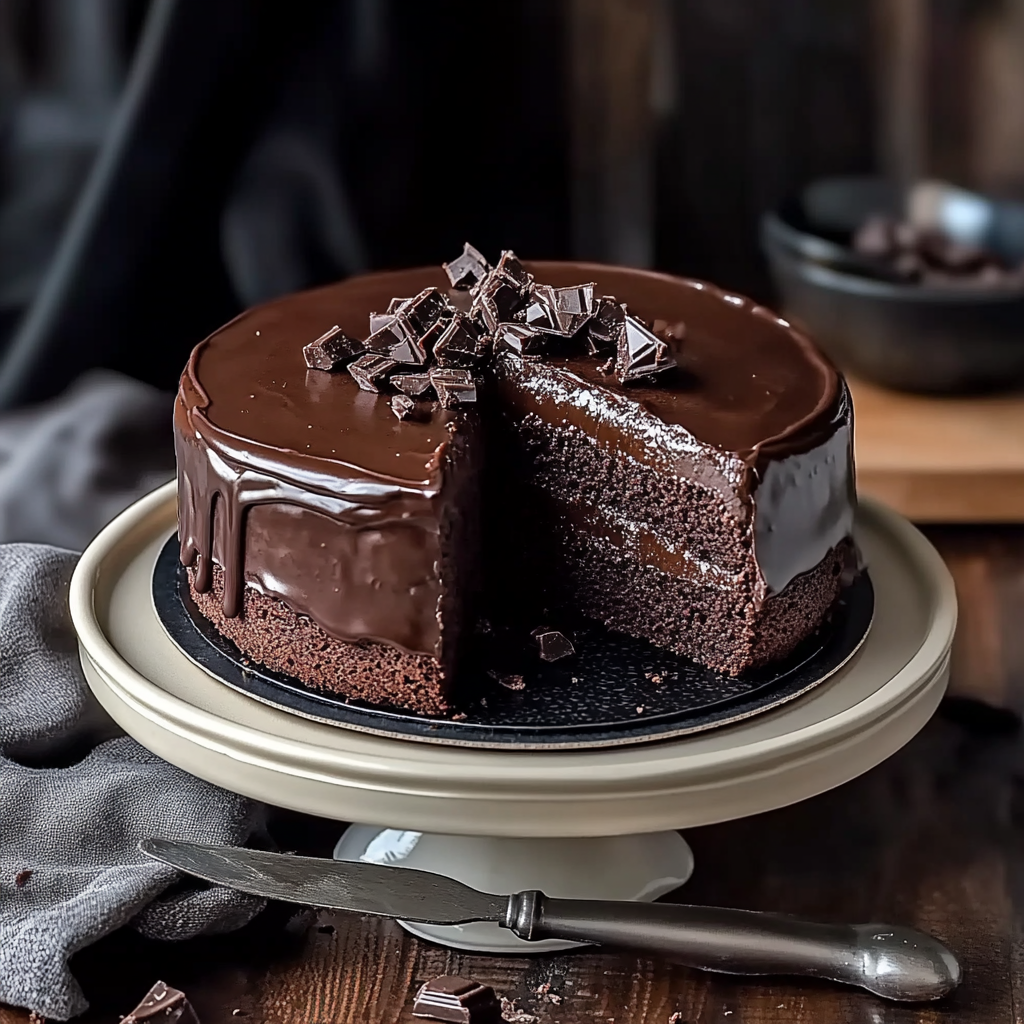 Recipe preparation for Belgian Chocolate Cake