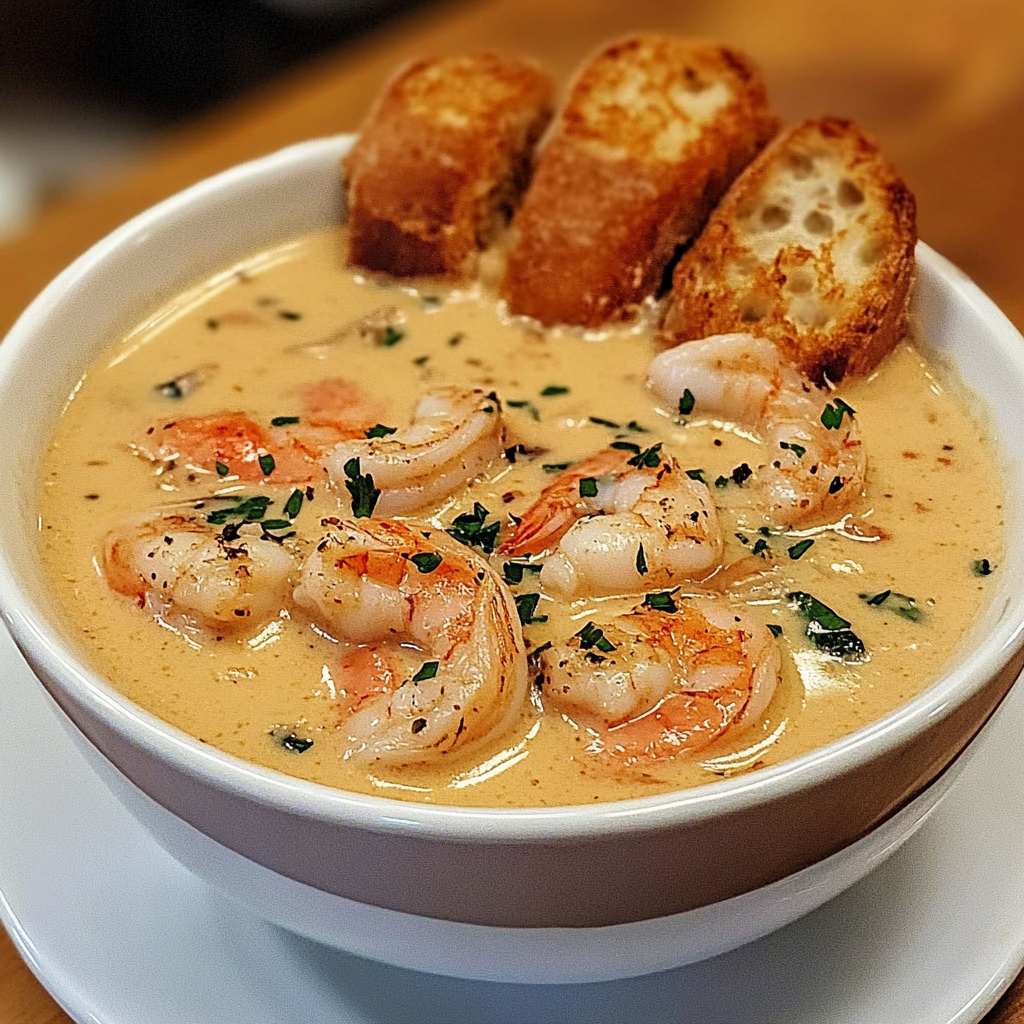 Recipe preparation for Creamy Crab and Shrimp Seafood Bisque