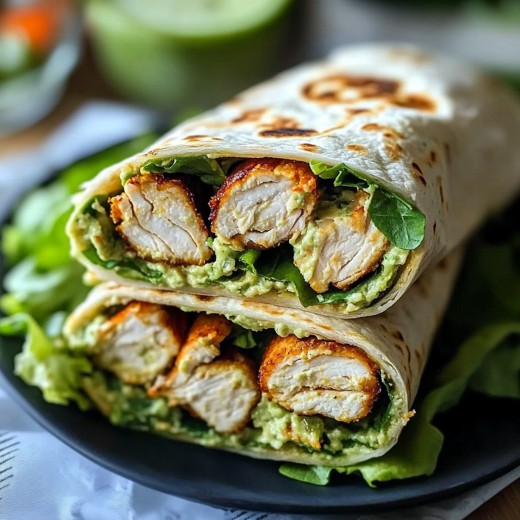 Recipe preparation for Delicious Chicken Caesar Wrap