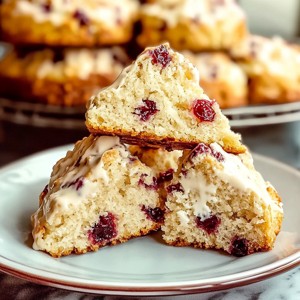 Recipe preparation for Juicy Cranberry Orange Scones