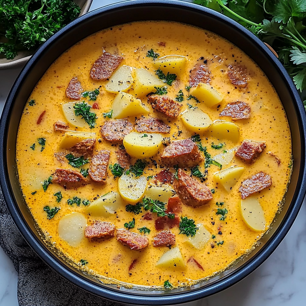 Recipe preparation for Cajun Potato Soup