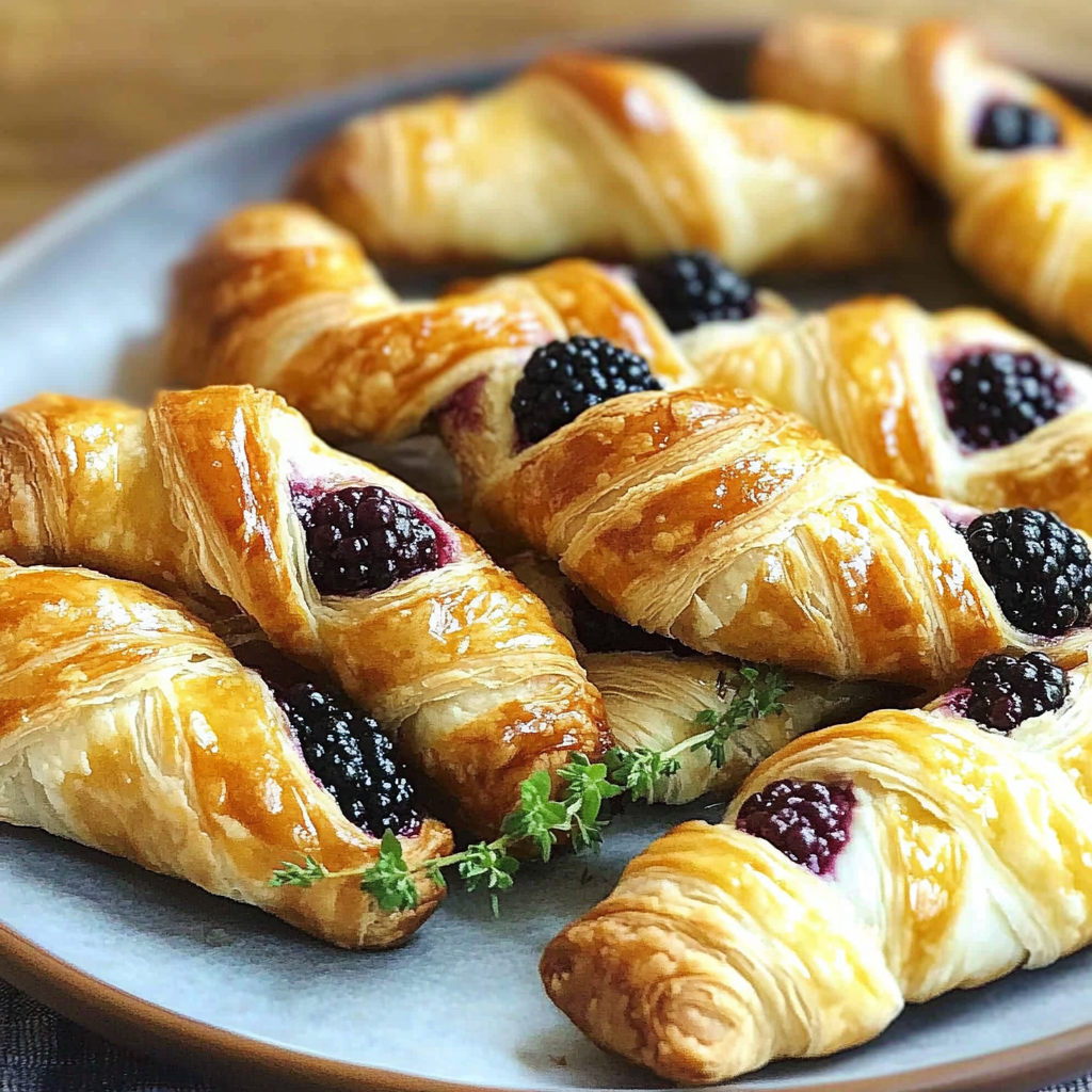 Recipe preparation for Blackberry Goat Cheese Puff Pastry Twists