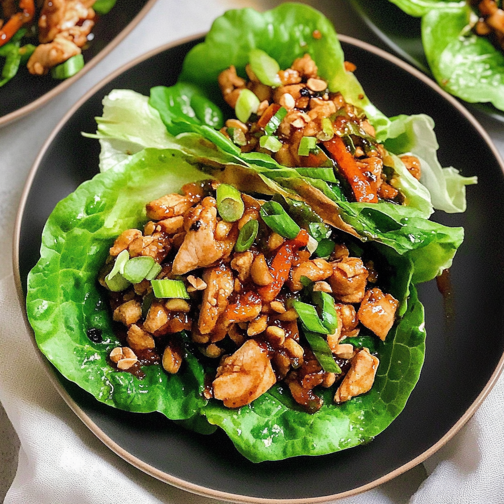 Recipe preparation for Thai Chicken Lettuce Wraps