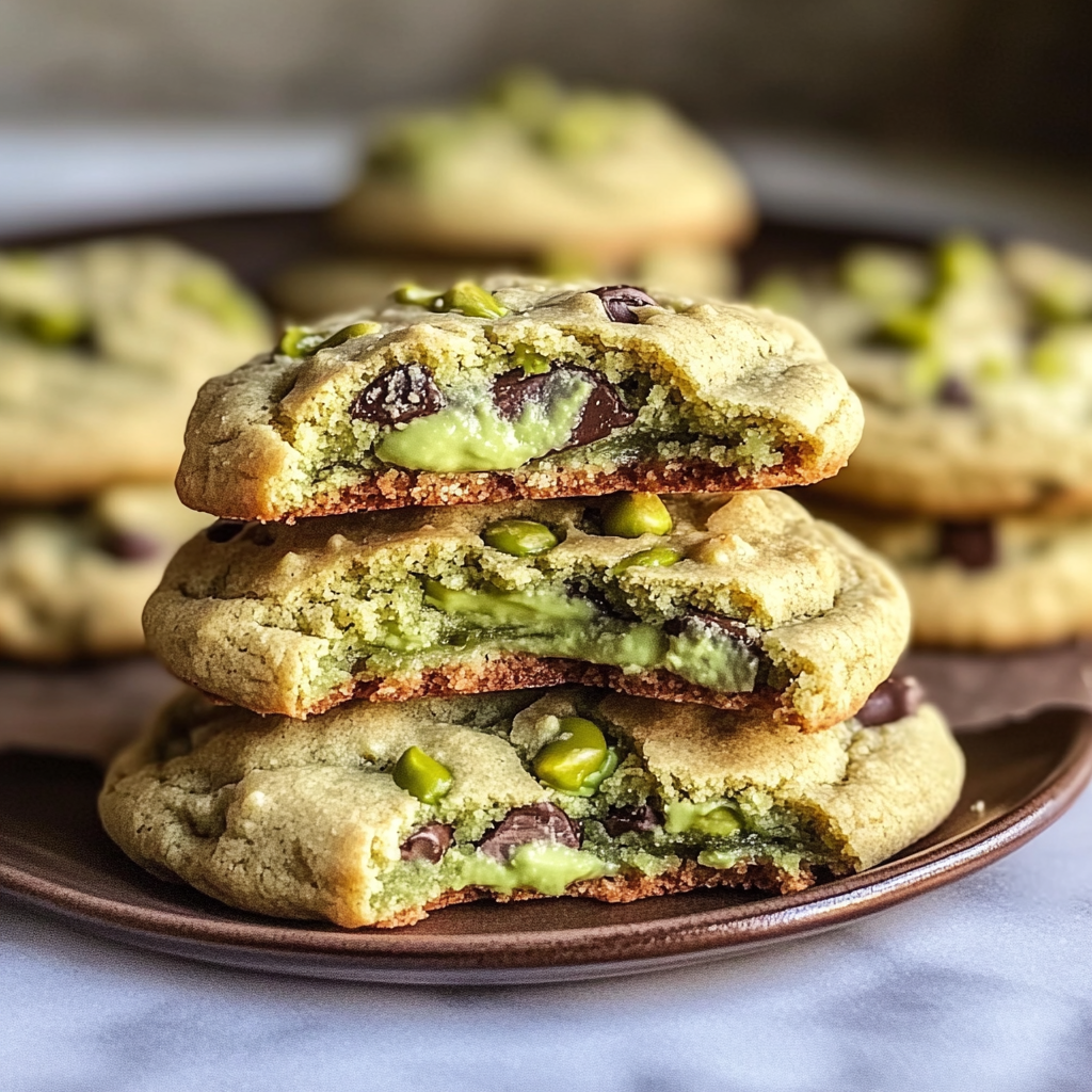 Recipe preparation for Pistachio Cream Cookies