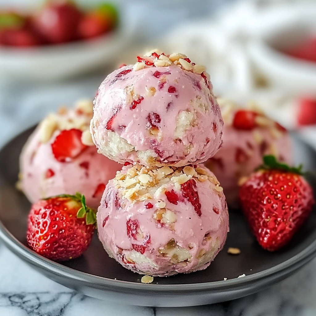 Recipe preparation for Strawberry Cheesecake Protein Balls