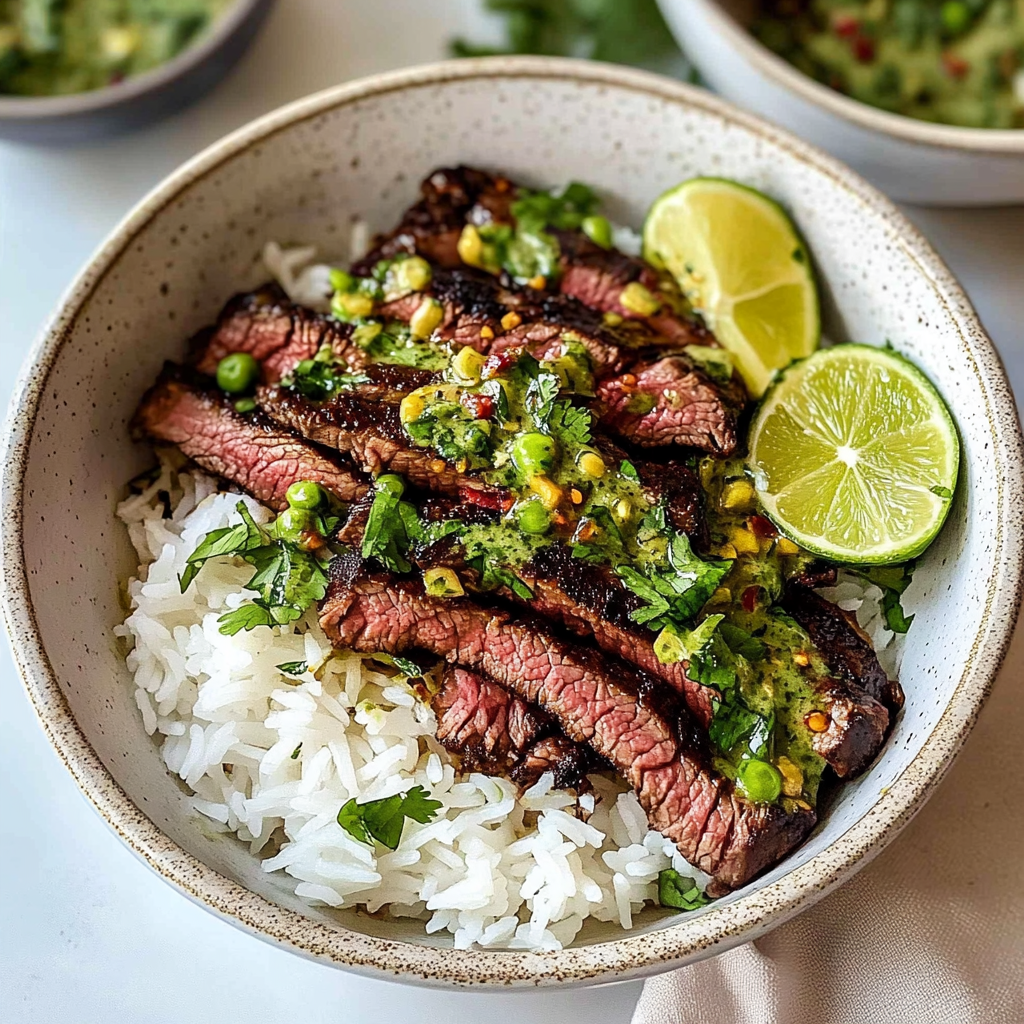 Recipe preparation for Cilantro Lime Steak Bowls: A Flavorful Recipe for a Quick Dinner