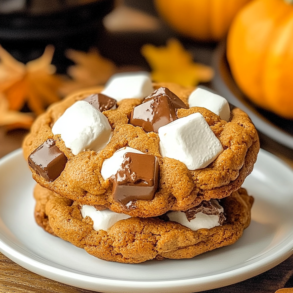 Recipe preparation for Pumpkin S’mores Cookies: The Ultimate Fall Comfort Treat