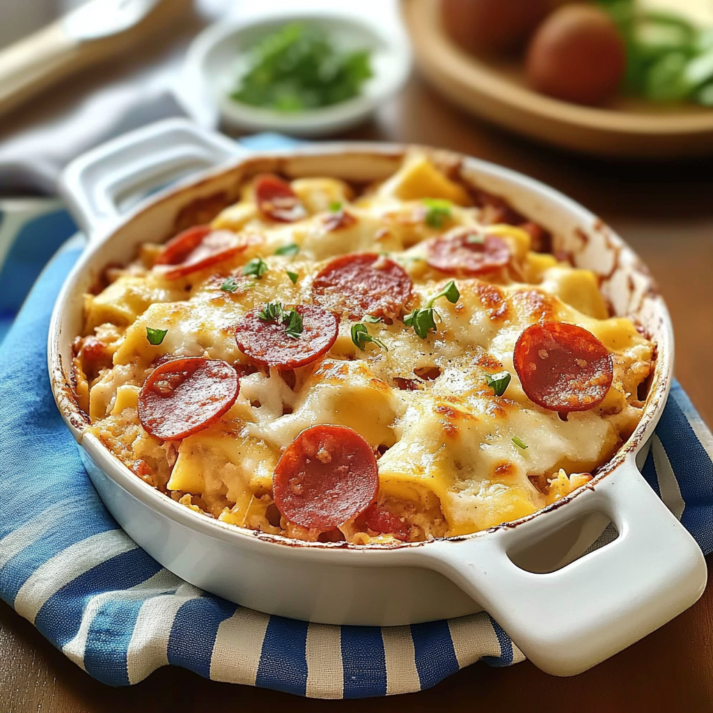 Recipe preparation for Crockpot Pierogi Casserole with Turkey Kielbasa