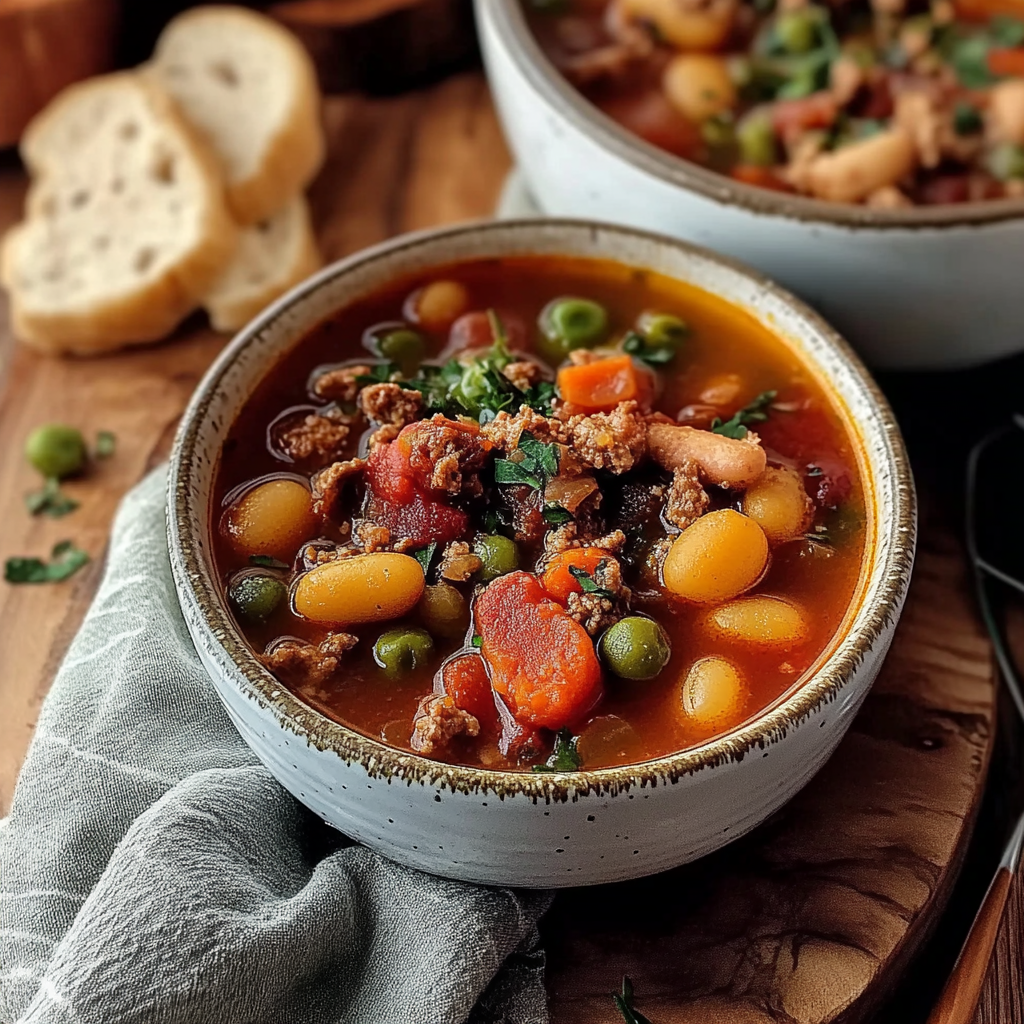 Recipe preparation for Cowboy Soup Recipe: A Warm Hug in a Bowl