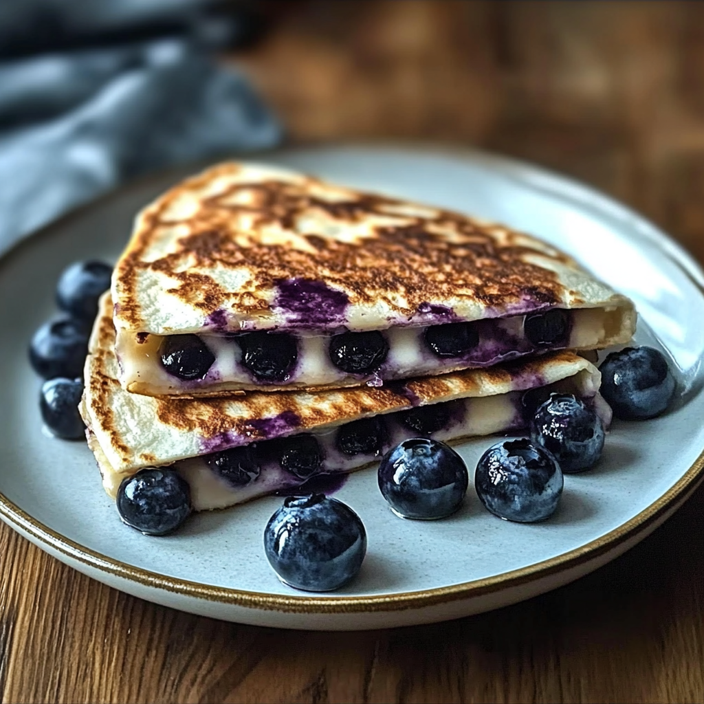 Recipe preparation for Blueberry Breakfast Quesadilla: A Fun and Easy Morning Treat