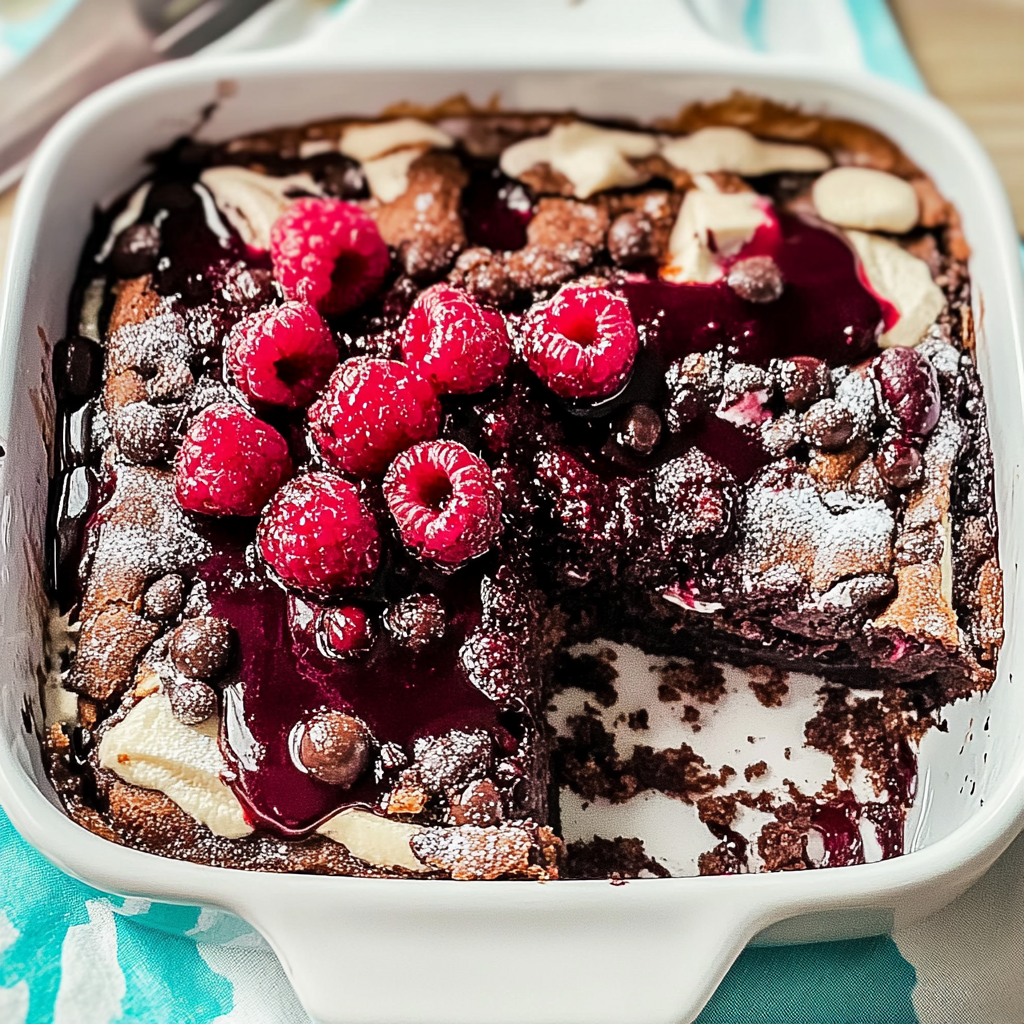 Recipe preparation for Black Forest Dump Cake