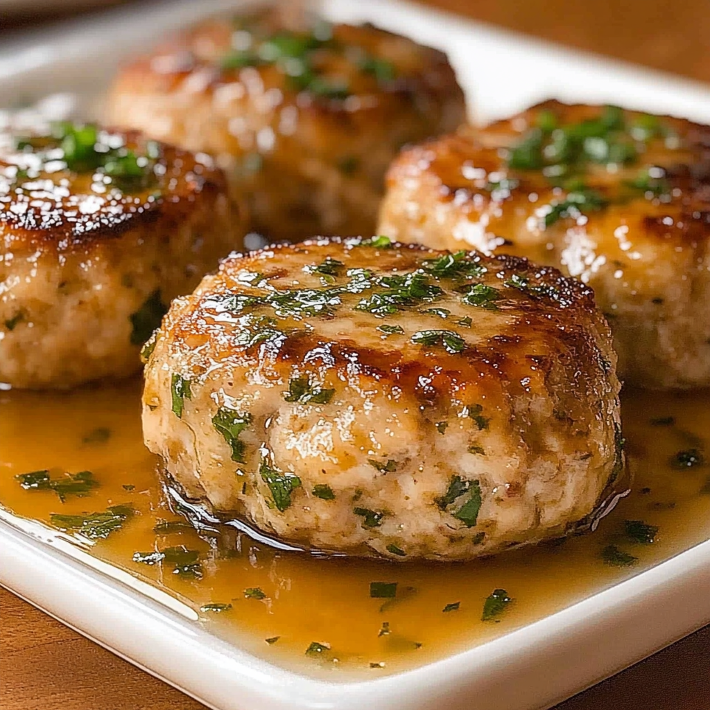 Recipe preparation for Garlic Parmesan Chicken Meatloaves