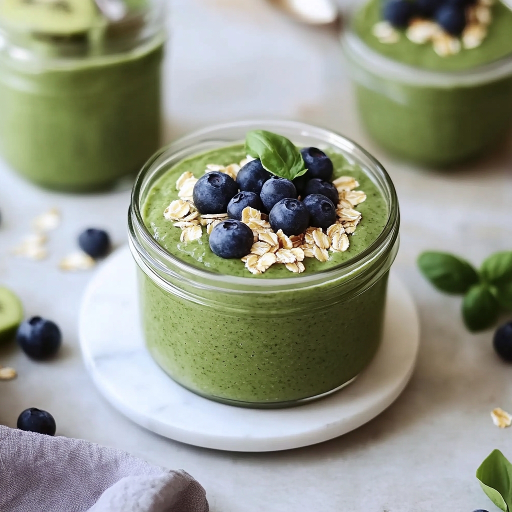Recipe preparation for Matcha Overnight Oats