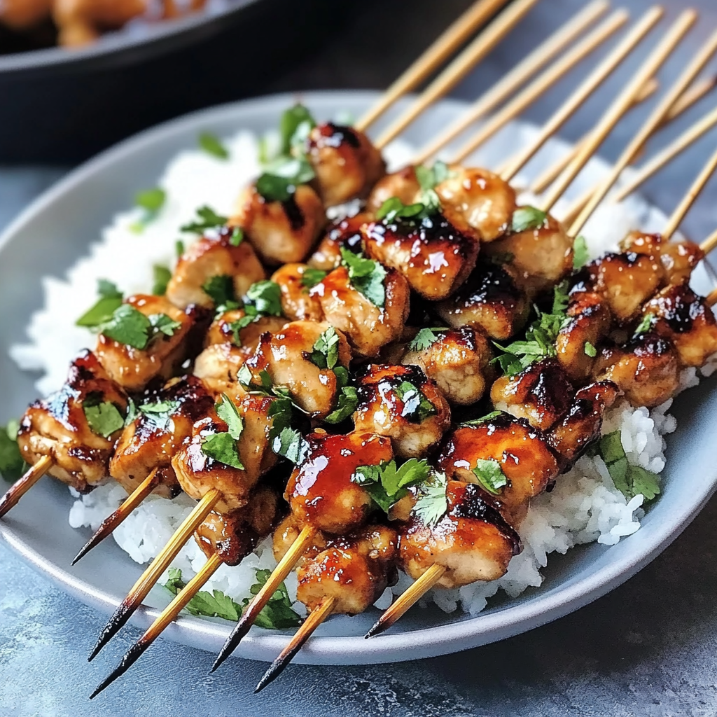 Recipe preparation for Teriyaki Chicken Skewers