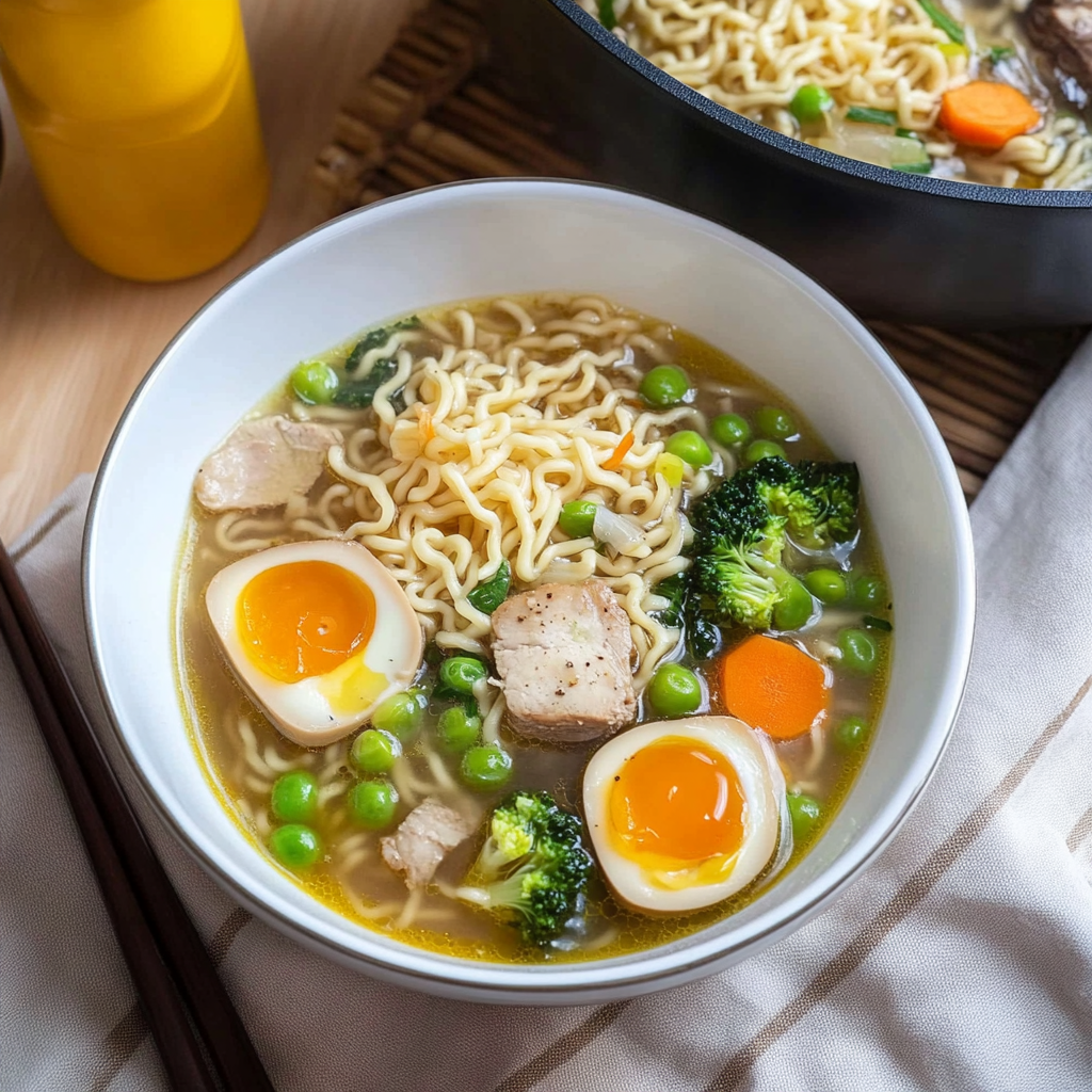 Recipe preparation for Ramen Noodle Soup
