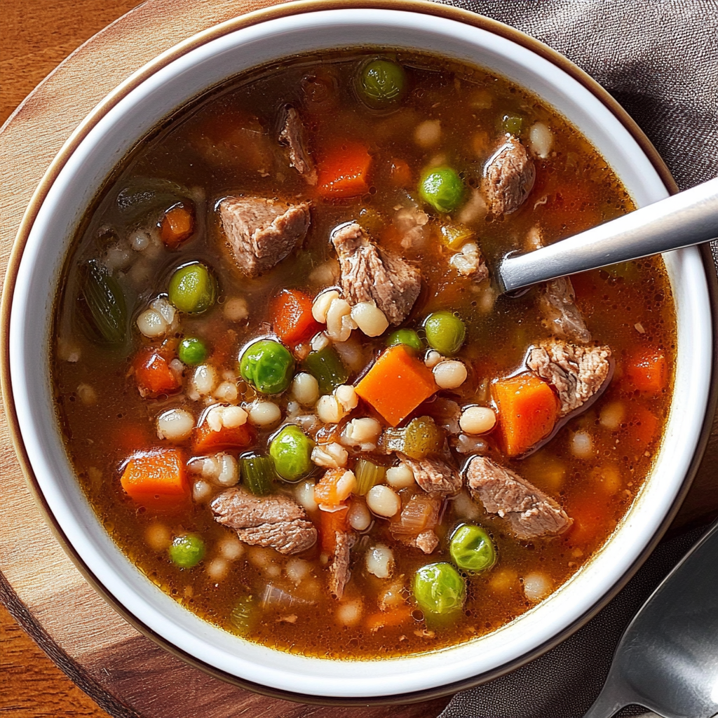 Recipe preparation for Beef Barley Soup
