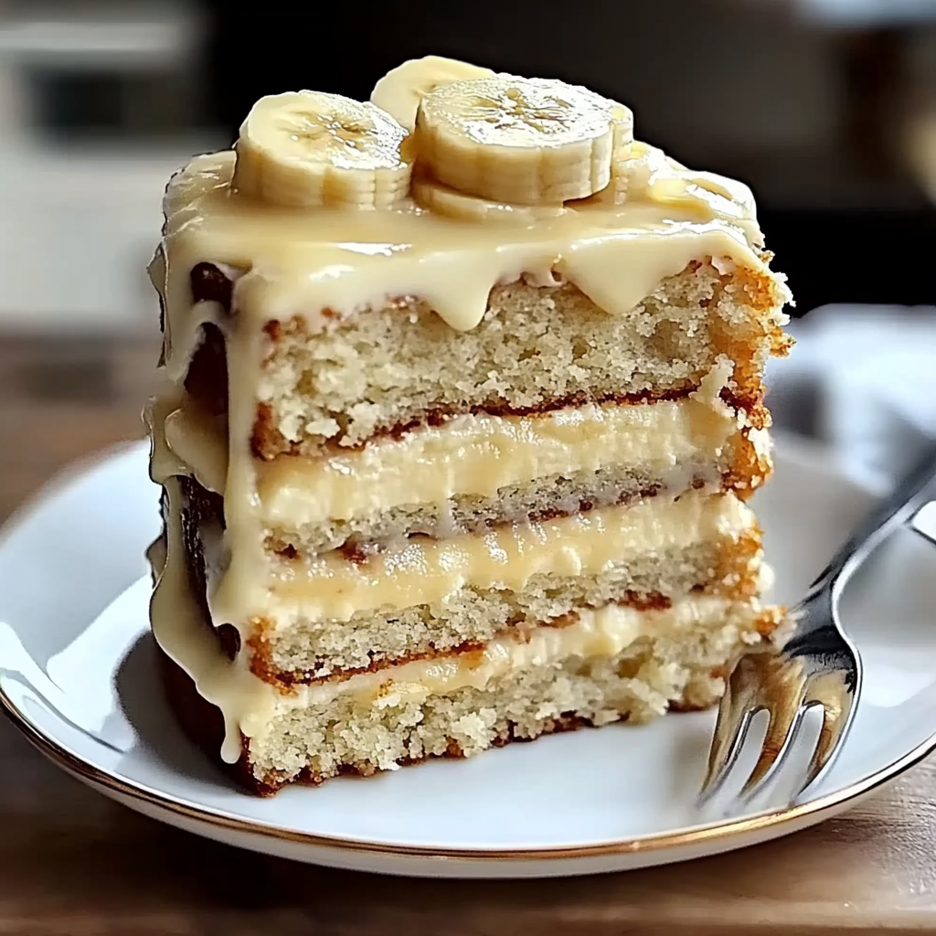 Recipe preparation for Banana Cake with Cream Cheese Frosting