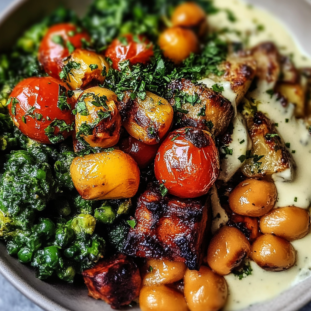 Recipe preparation for Mediterranean Veggie Bowls