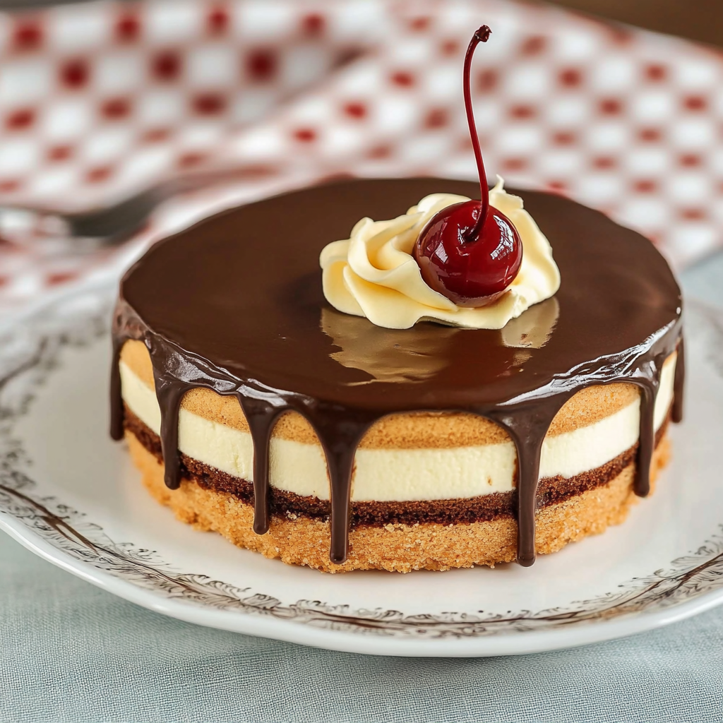 Recipe preparation for Boston Cream Pie