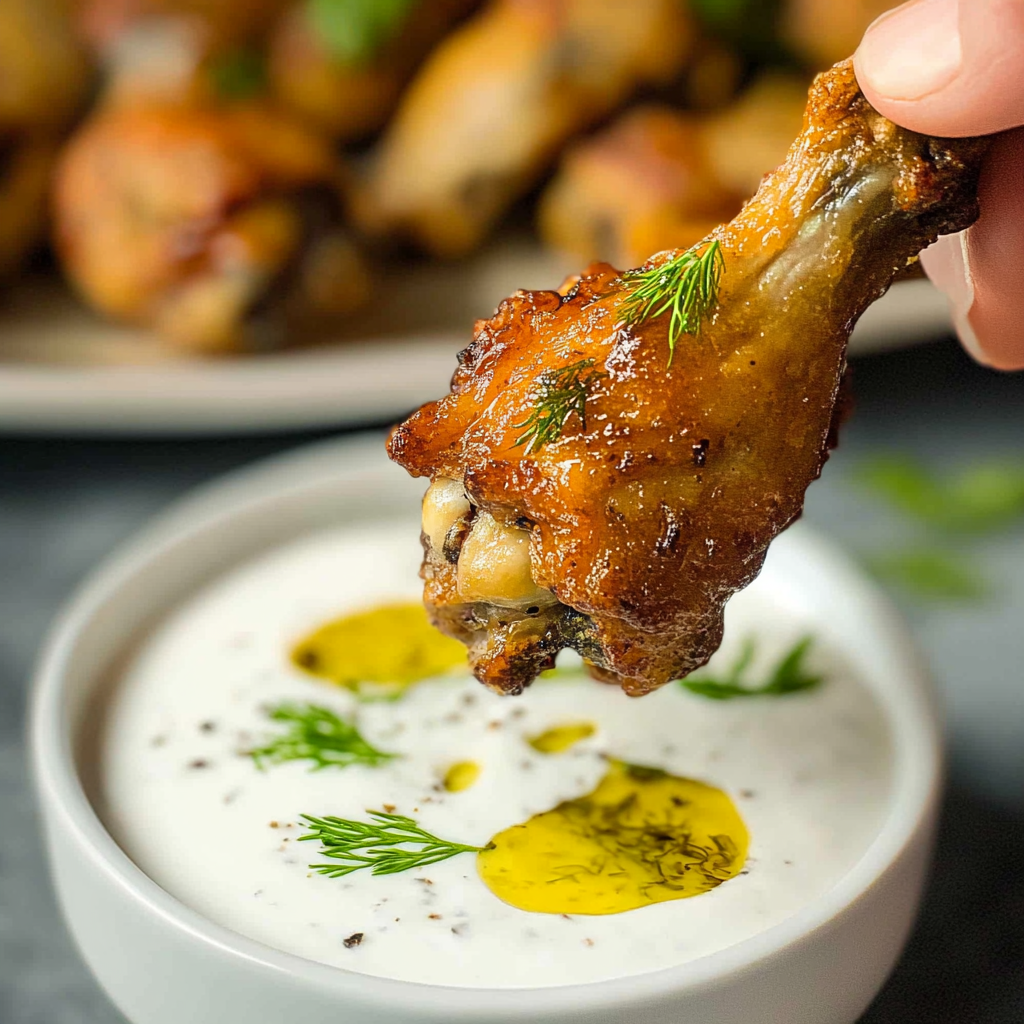 Recipe preparation for Dill Pickle Chicken Wings