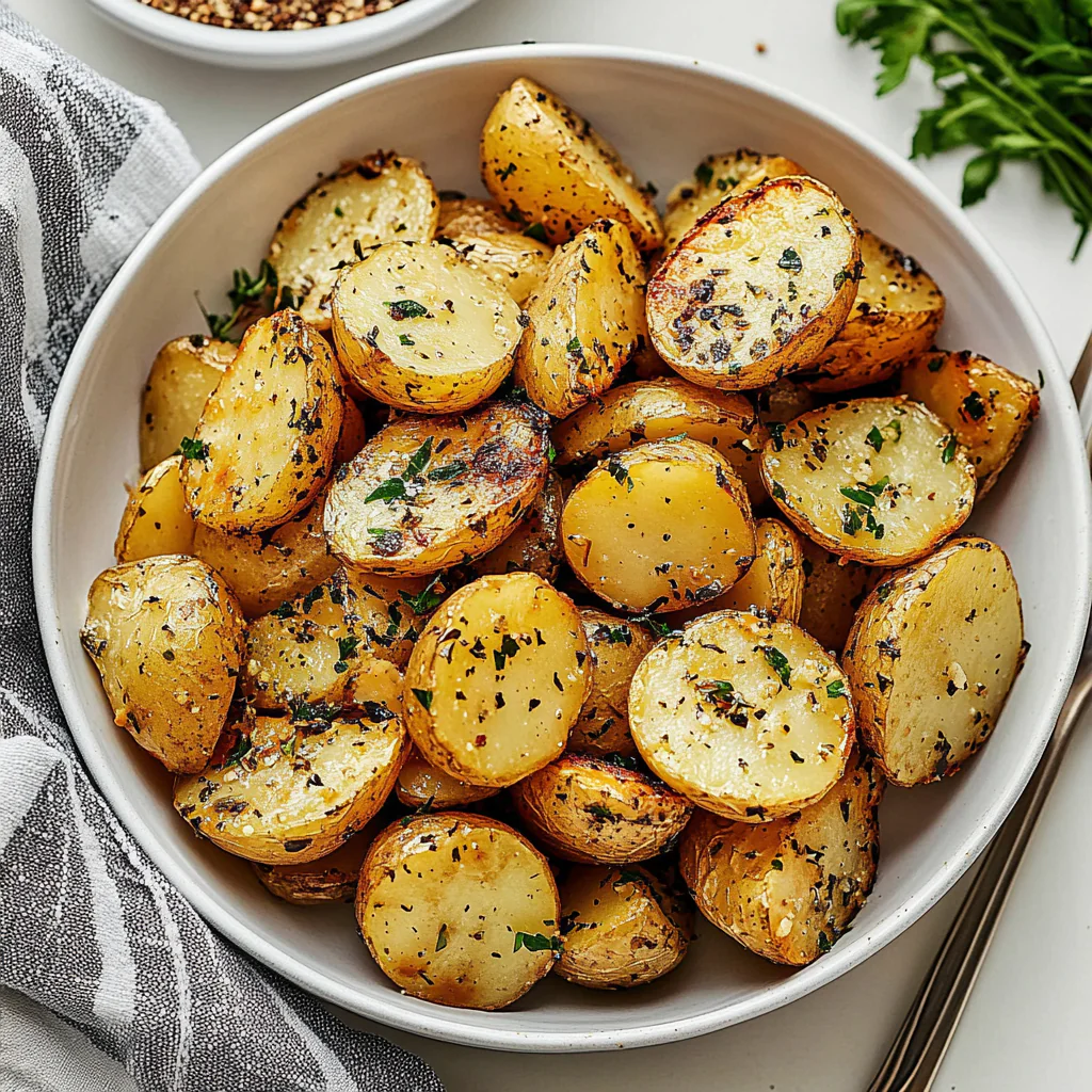Recipe preparation for Roasted Garlic Herb Potatoes