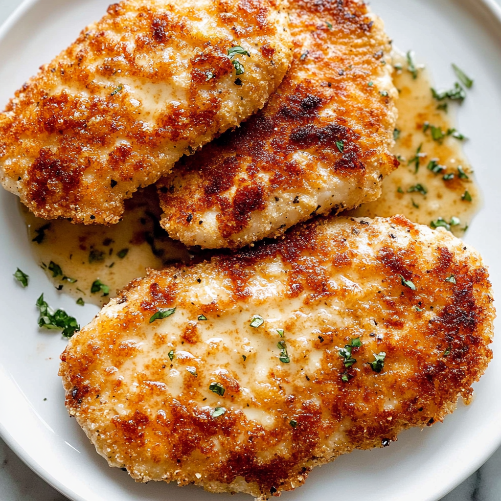 Recipe preparation for Crispy Parmesan Chicken Melts
