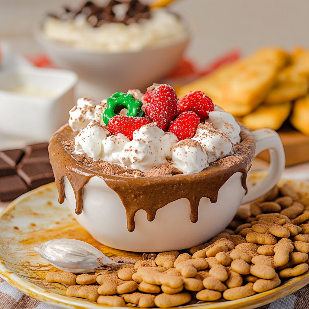 Recipe preparation for Gingerbread Hot Cocoa Dip