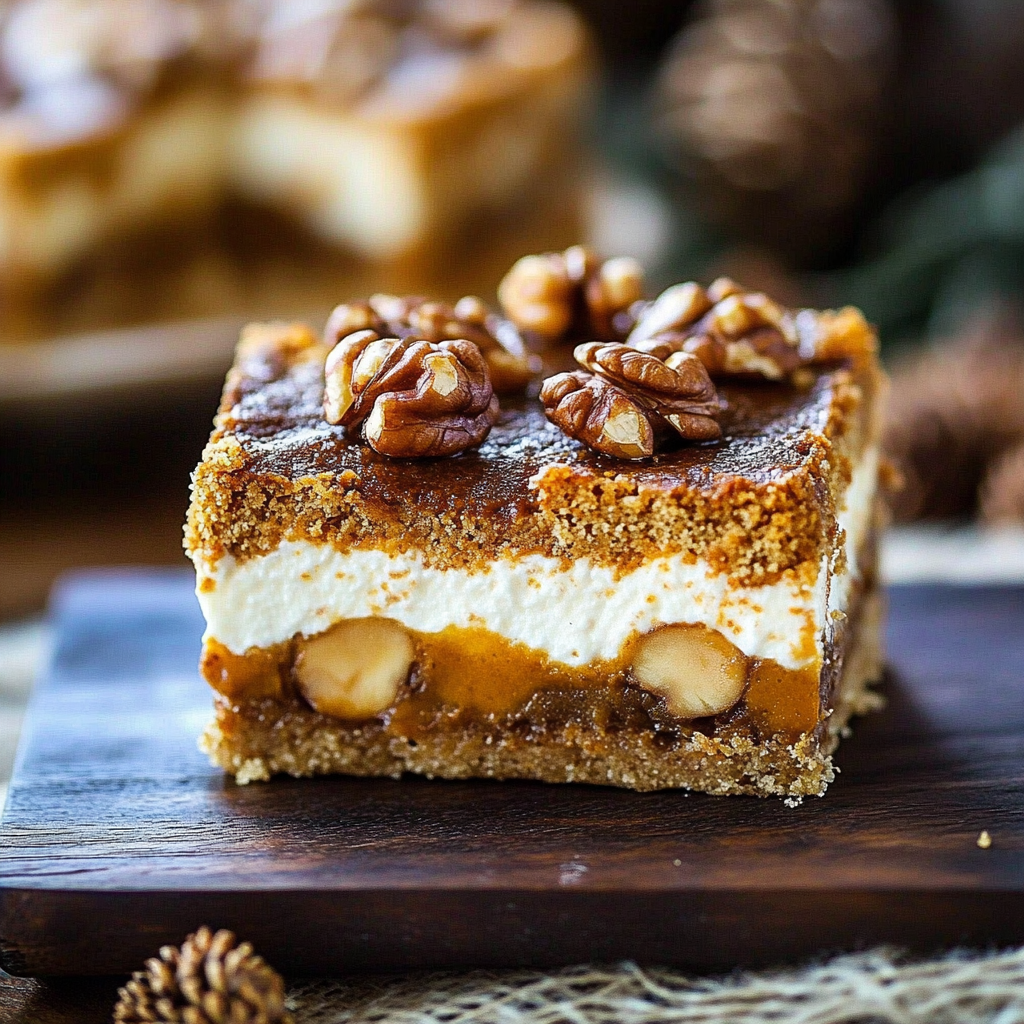 Recipe preparation for Toasted Marshmallow & Pecan Pumpkin Pie Bars