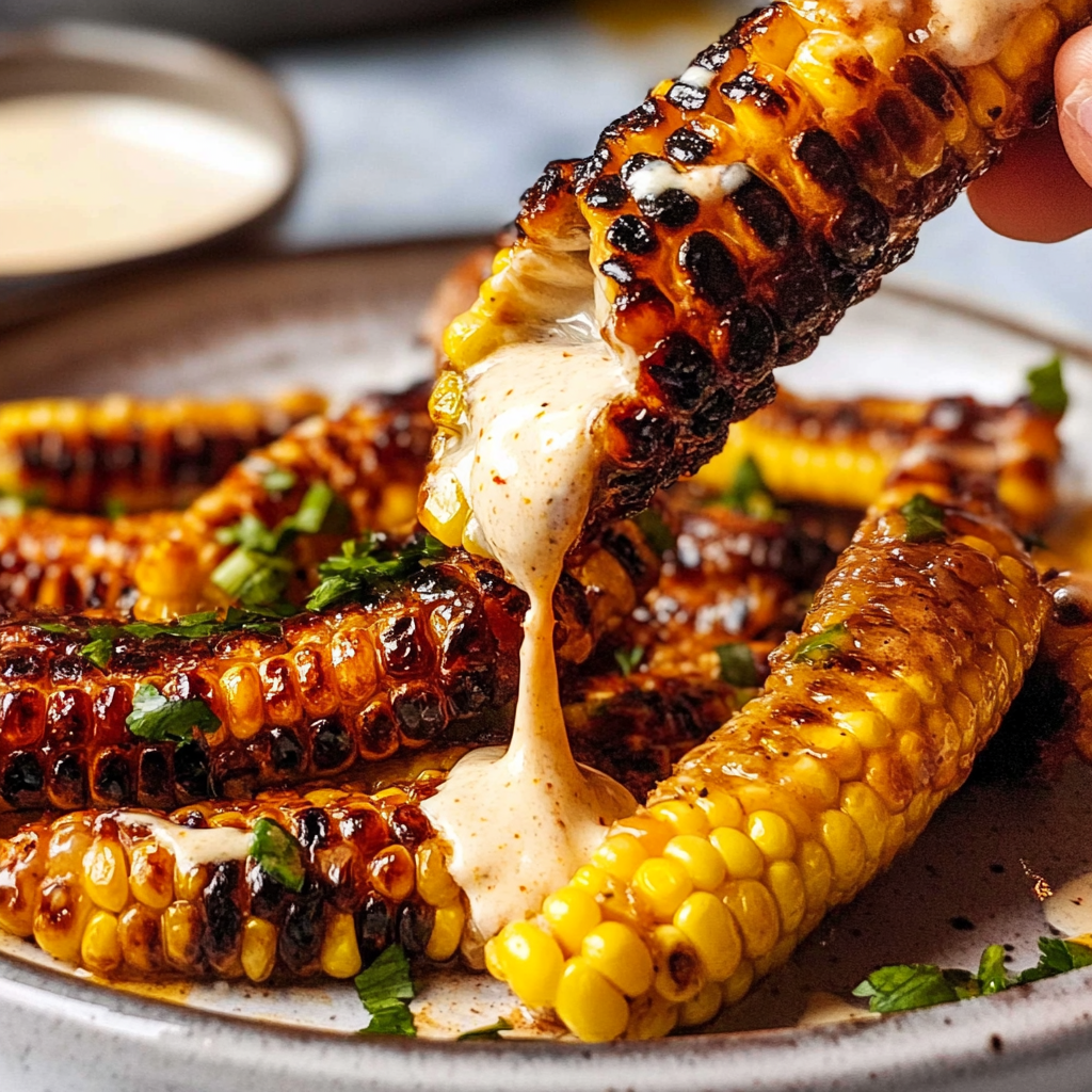 Recipe preparation for Korean Corn Ribs with Spicy Mayo