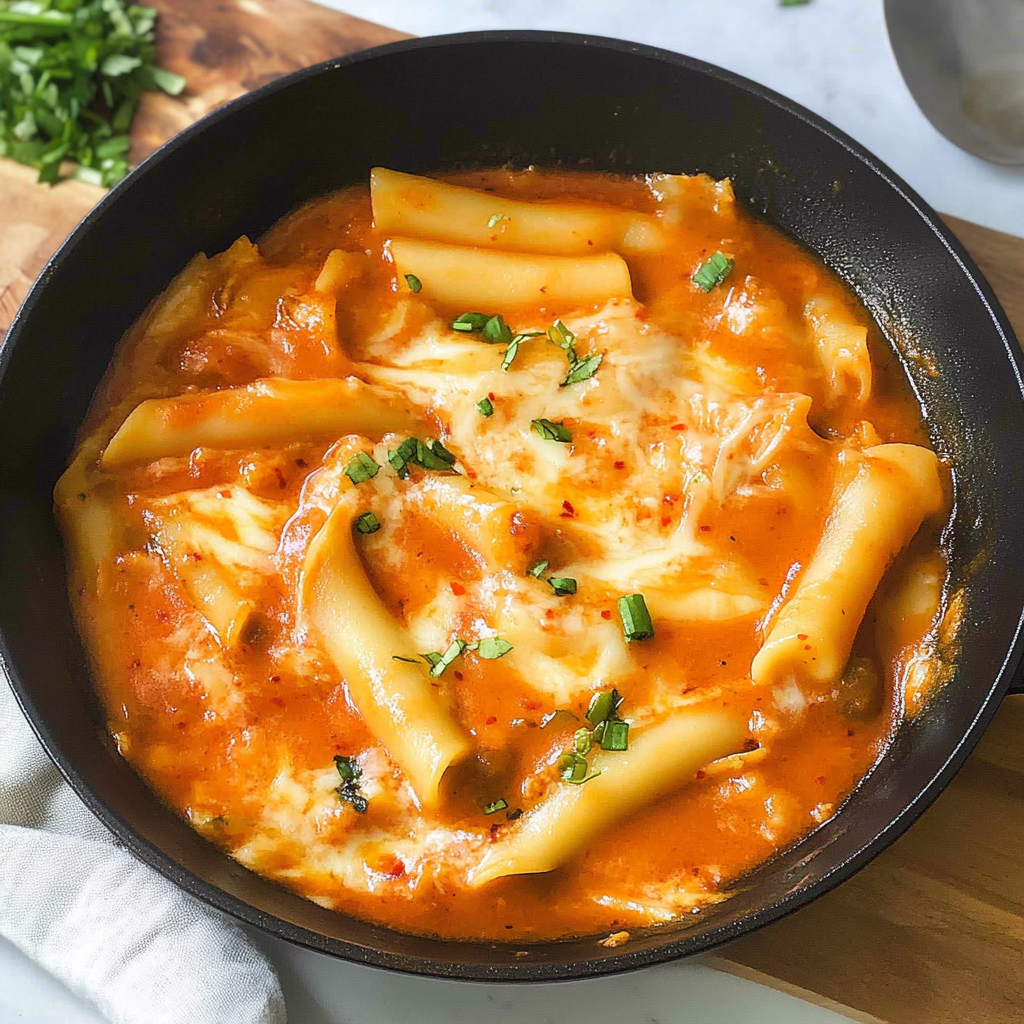 Recipe preparation for Gochujang Creamy Rice Cakes