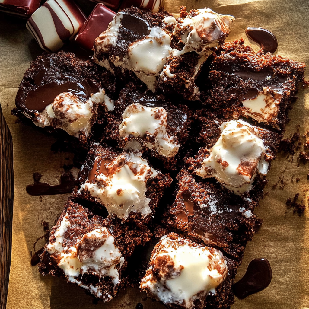 Recipe preparation for Marshmallow Hot Cocoa Bars