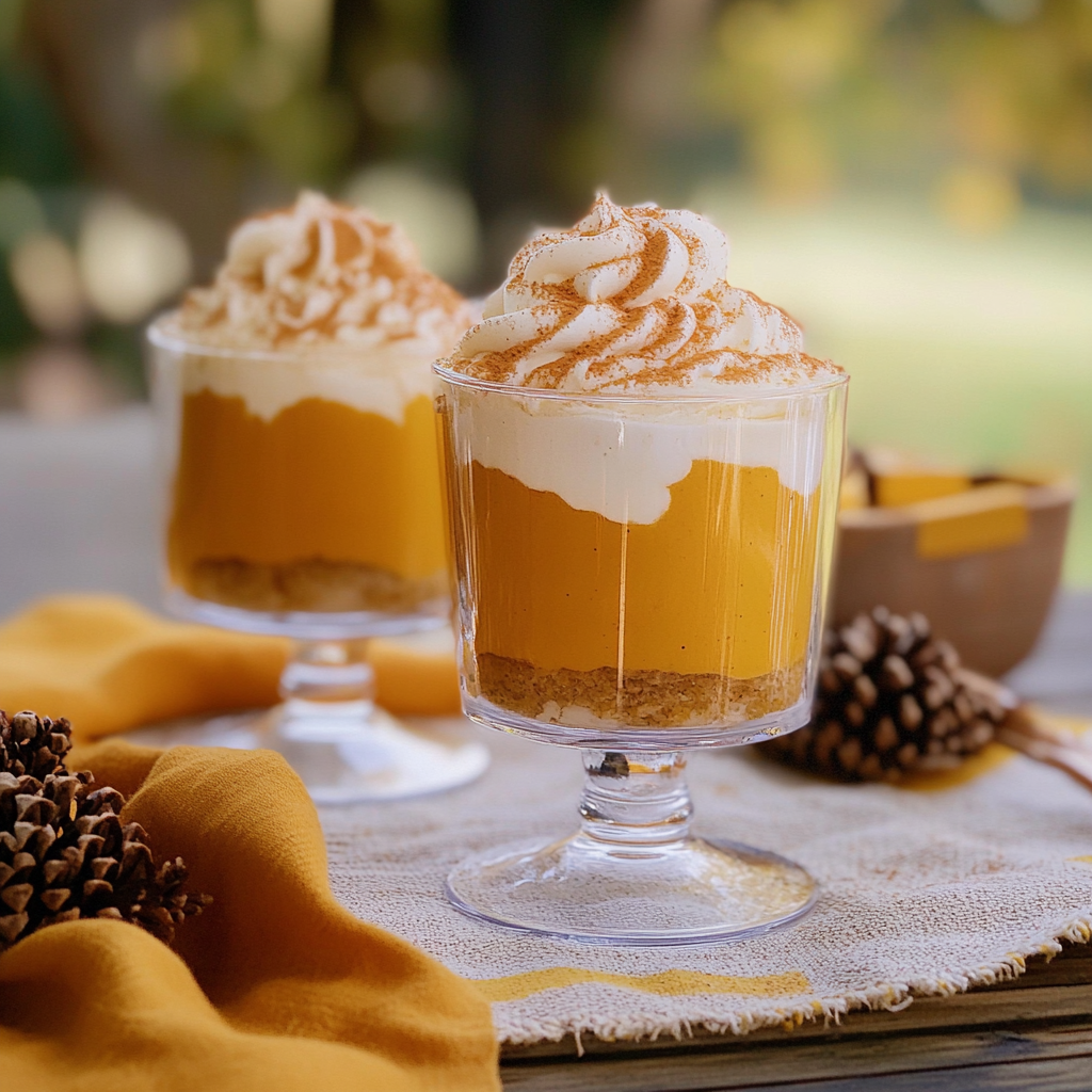 Recipe preparation for Pumpkin Spice Latte Pudding Cups