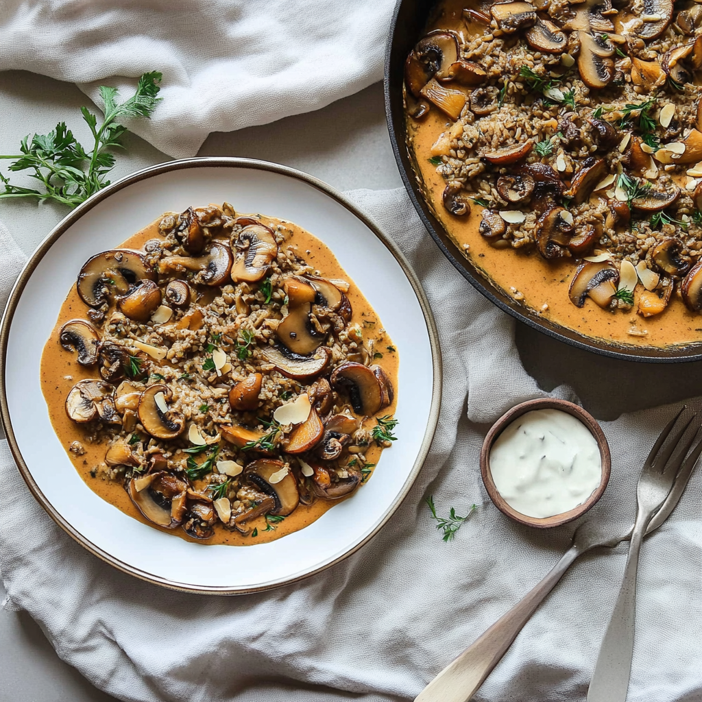 Recipe preparation for Roasted chestnut & wild-mushroom