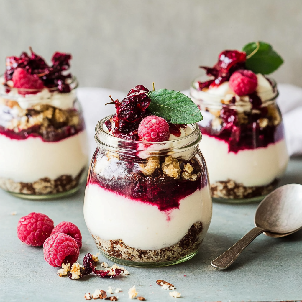 Recipe preparation for Mini Cheesecake Jars