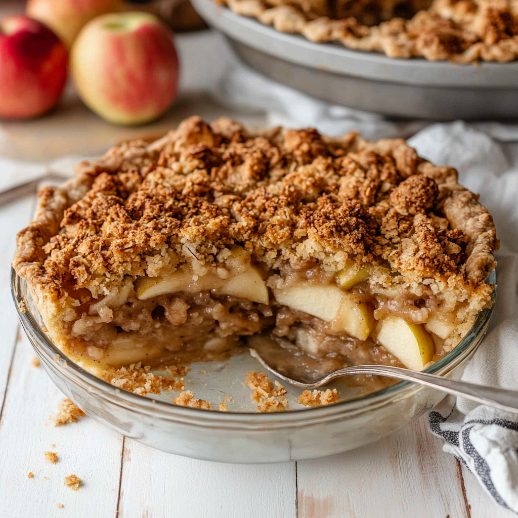Recipe preparation for Apple Crumble Pie