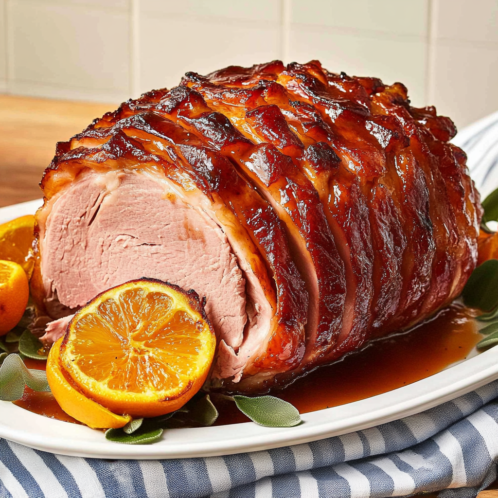 Recipe preparation for Honey Glazed Ham