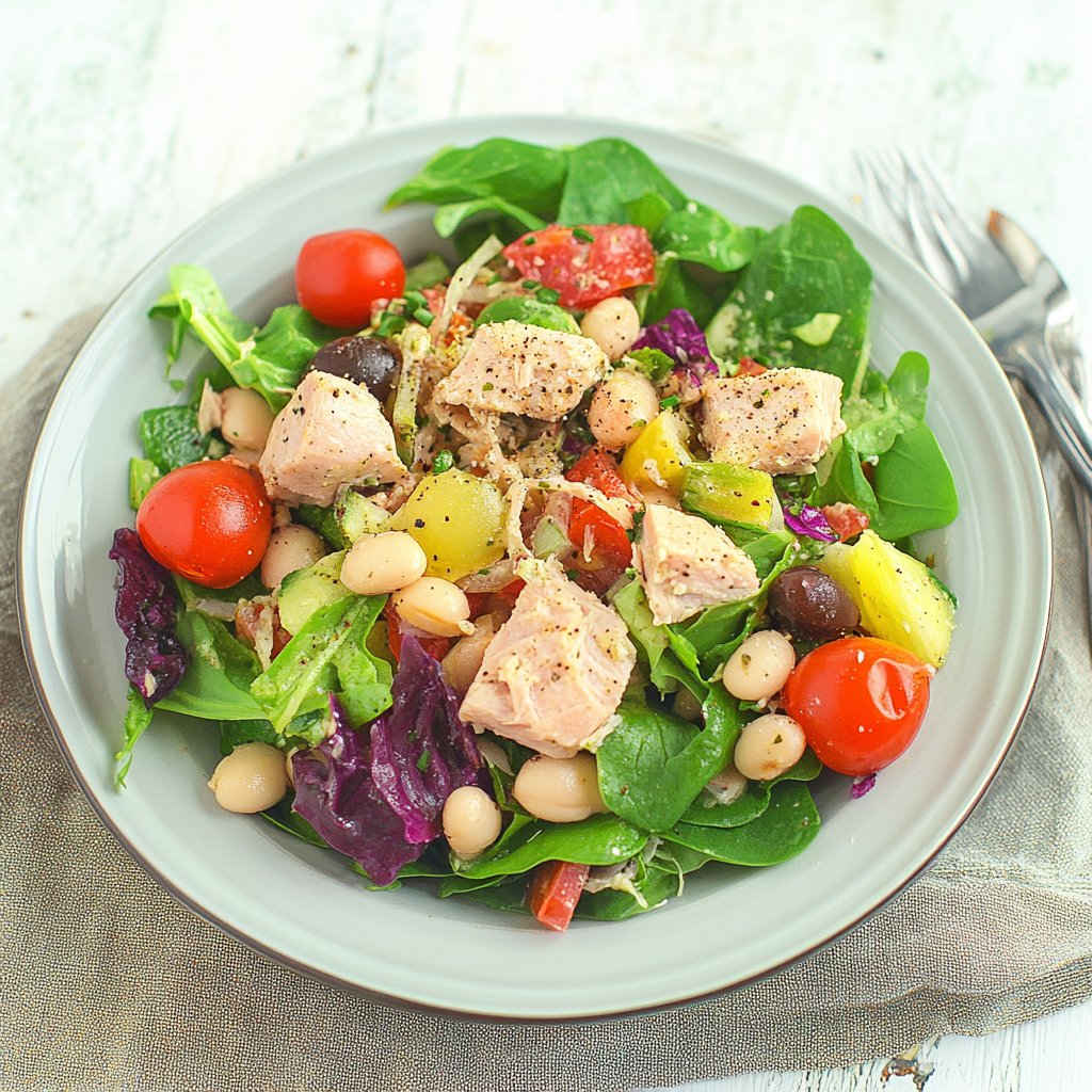 Recipe preparation for Tuscan Tuna and White Bean Salad