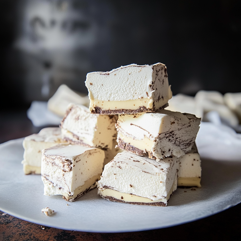 Recipe preparation for Vanilla Bean Marshmallow Squares