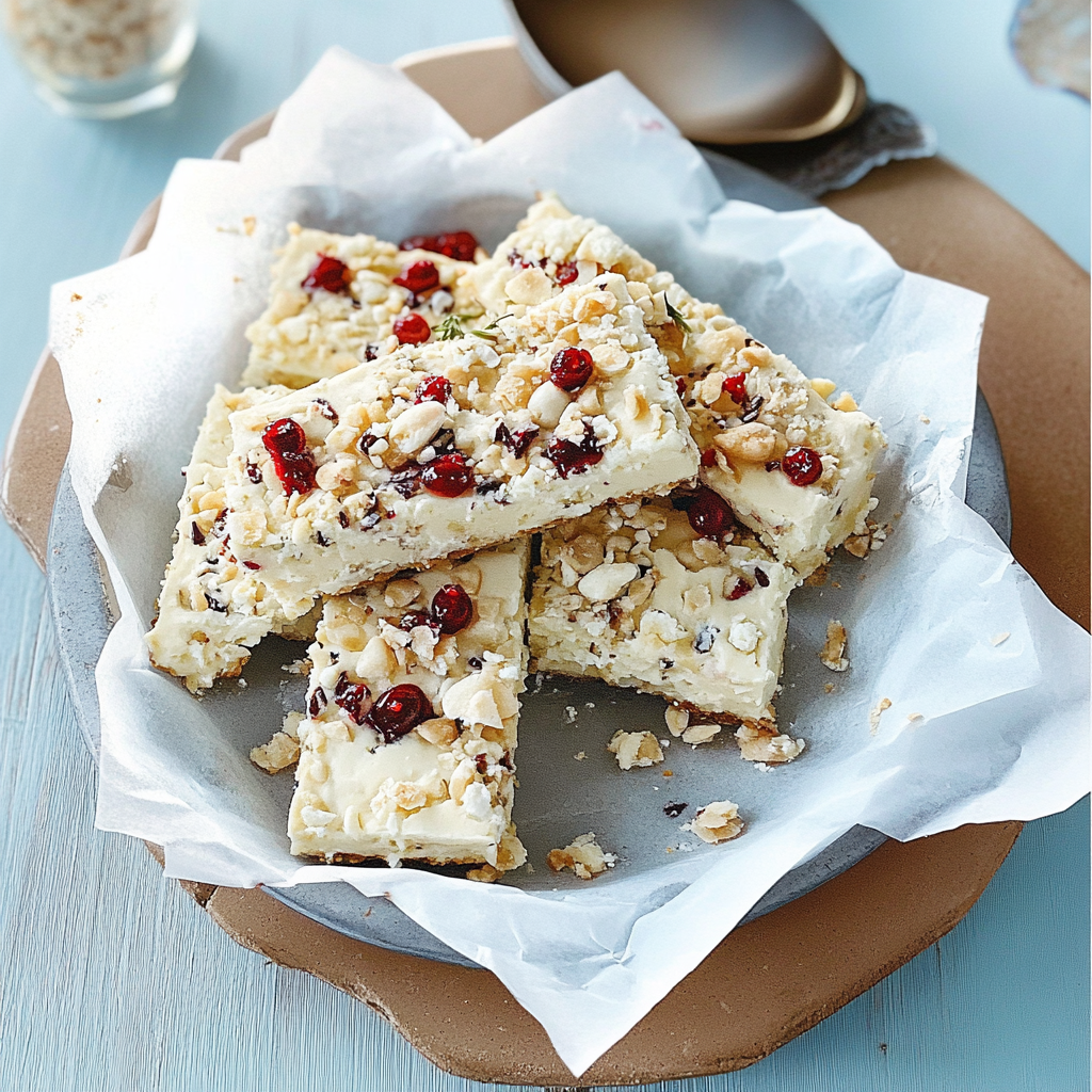 Recipe preparation for White Christmas Slice